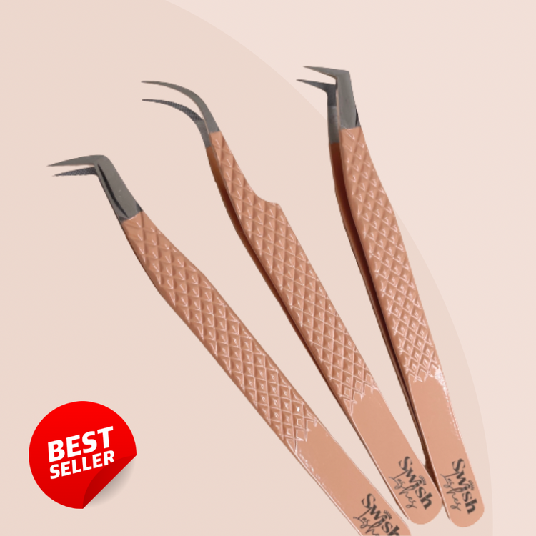 Fibre Tip Tweezers- Latte brown