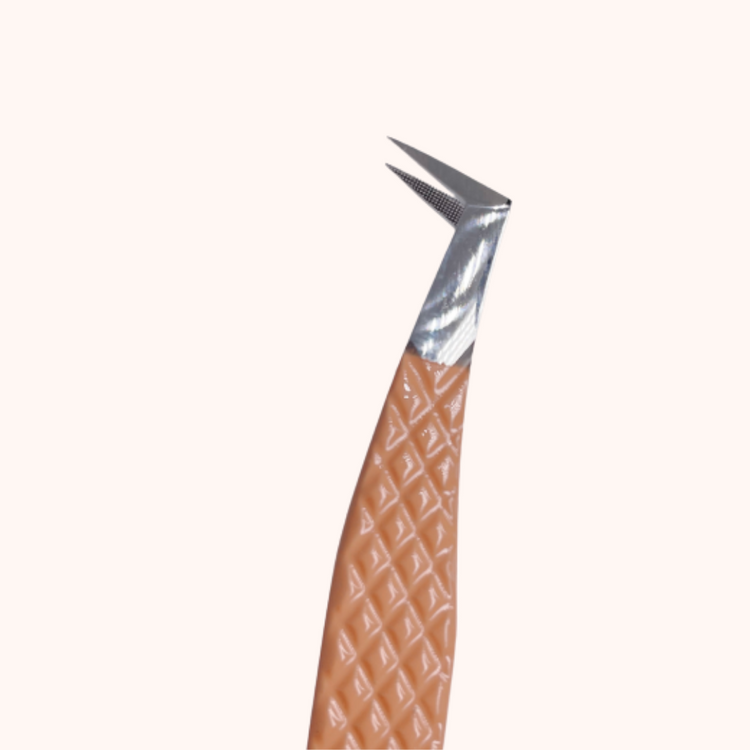 Fibre Tip Tweezers- Latte brown